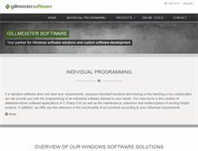Tablet Screenshot of gillmeister-software.com